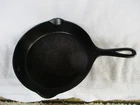 Vintage Griswold No. 7 Cast Iron Skillet ~ Small Block Logo w/Early Handle