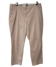 J Jill Womens Live-In-Chinos Size 12p Wearever Cropped Pants Beige Cotton
