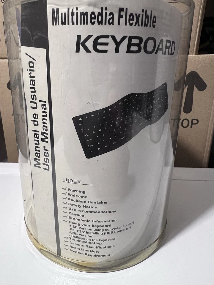 Tastatur elastisch128 Keys USB Silicone Flexible Foldable Keyboard Waterproof - Bild 2 von 4