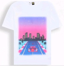 T-shirt Puma Ferrari Sketches, media, bianca.