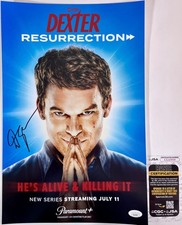 Póster autógrafo auténtico firmado por David Zayas Dexter Resurrection 11x17 certificado de autenticidad JSA