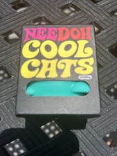 Schylling NeeDoh Cool Cats Tactile Squeeze Toy, Green, Ages 3 25231HY