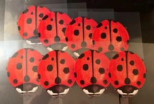 8x LOT Mrs. Grossman's Extraordinary LadyBug Large Stickers EIGHT Stickers
