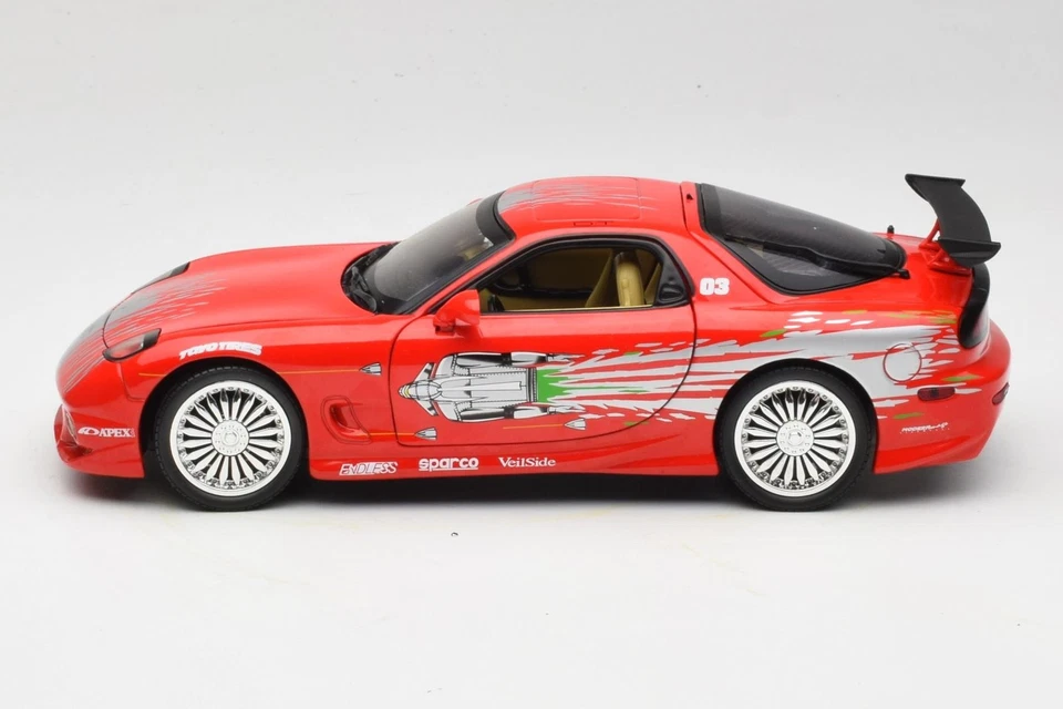 33414 Mazda RX-7 FD Fast & Furious Red ERTL 1:18 - Immagine 4 di 4