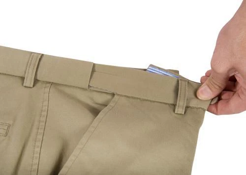 Chino Trousers 29" Leg Length Cotton Self Side Adjusting Expandable Waist