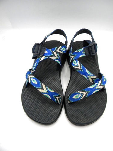 Chaco Tegu Blue & Green & White Strappy Sandals Size W 9