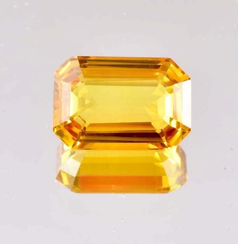 18 x 12 mm 100% Natural Lemon Yellow Sapphire Loose Gem GIT Certified 17.20 Ct - Picture 2 of 8