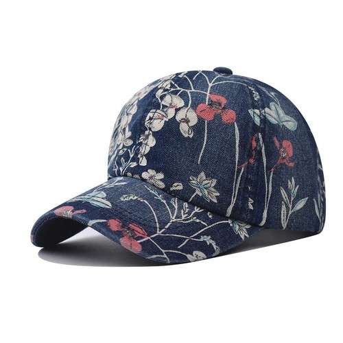 Mujer Flor Béisbol Gorra Lavada Hoja de Algodón Estampado Sombrero Suave Lo Pro Correa - Imagen 15 de 32