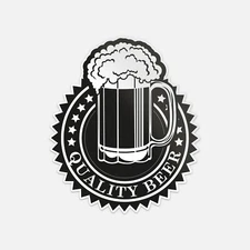 Quality Beer Seal Emblem Vinyl Sticker Decal