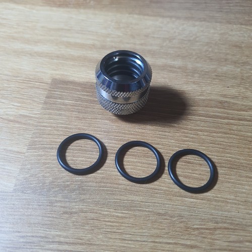 Barrow G1/4 - 16mm OD Triple Seal Hard Tube Compression Fitting - Shiny Silver - 第 10/19 張圖片