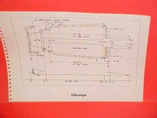 1974 VOLKSWAGEN BEETLE SEDAN CONVERTIBLE + SUPER BEETLE FRAME DIMENSION CHART
