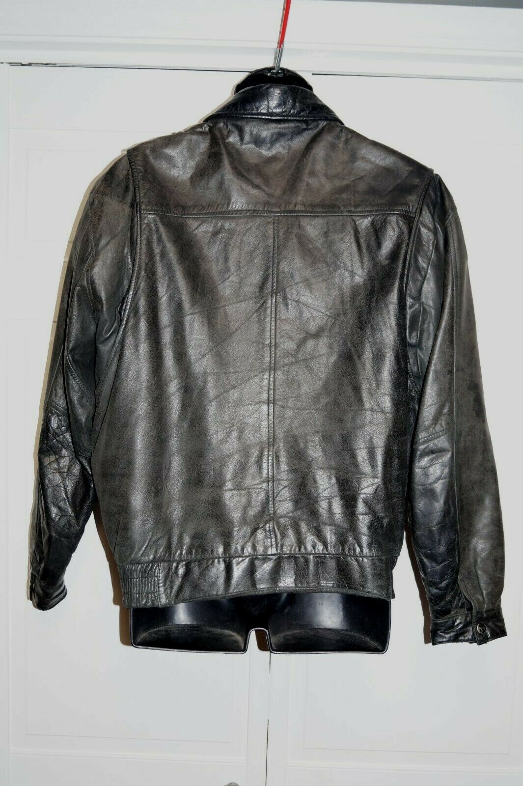 VINTAGE HUNT CLUB BLACK LEATHER BOMBER JACKET COA… - image 2