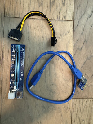 FebSmart PCIe Riser for Crypto Mining Rigs GPU PCIe 16x to PCIe 1x (6-Pack)