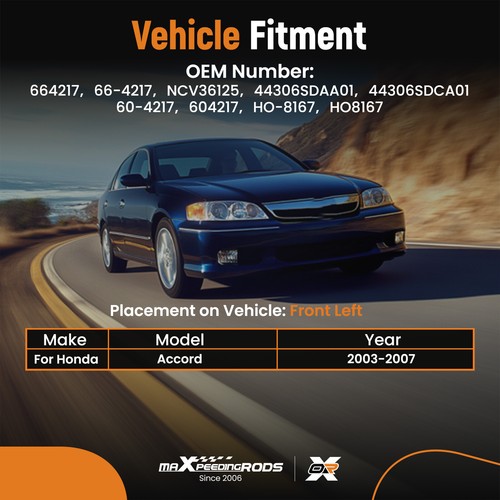 CV Axle Shaft Front Left Side for Honda Accord 2.4L L4 Auto Transmission 2003-07 - Picture 5 of 12