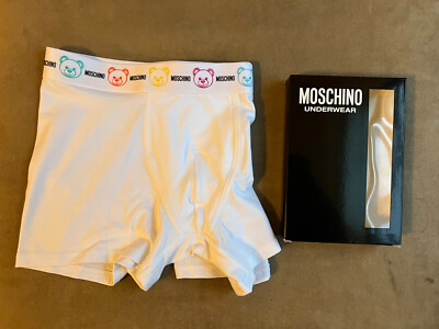 MOSCHINO WHITE MULTICOLOR BEAR SIGNATURE WAIST