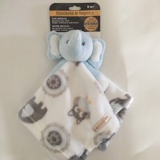 NEW Lovey Elephant Nunu Soft Baby Toy Baby Gift Blue White Blankets Beyond