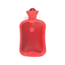 Sanger Classic Rubber Hot Water Bottle with Hanging Hole, Holds 2 Liters, Red
