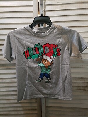 Take That Boys Shirt Size S Grey Christmas Graphic Tee Short Sleeve Pullover 