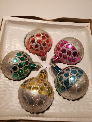 Vintage Bradford importiert handdekoriertes Glas Weihnachtsdekorationen - Bild 2 von 7