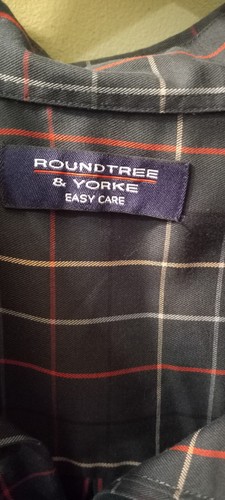 Roundtree & Yorke Plaid Shirt Long Sleeve Easy Care Green 2XL - Picture 4 of 9
