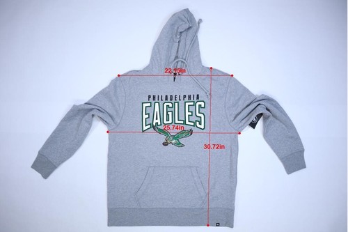 Philadelphia Eagles '47 Brand Headline Hoodie Throwback Logo Gray Mens 2XL - 第 6/14 張圖片