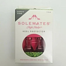 SoleMates High Heeler Clear Heel Protectors Stoppers Narrow Size. Clear