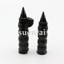 Black 1" Handlebar Hand Grips For Kawasaki Classic Nomad Voyager Vaquero 1700