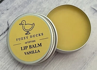 Vanilla Fuzzy Ducks Aromas Lip Balm Handmade & Natural 15g Tin