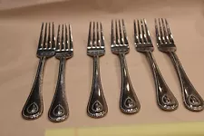 Lenox French Perle 6 Dinner Forks 8 1/2"