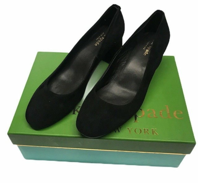 kate spade black suede heels