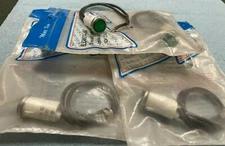 (Lot of 2) Selecta SL53213-6-BG Green Indicator Light 125V Neon Lamp Flush Lens