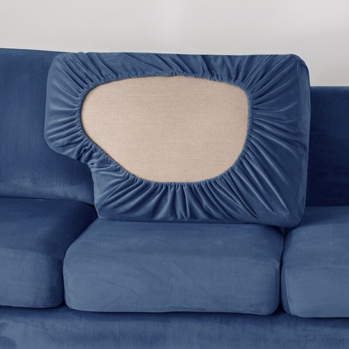 1/2/3 Seater Sofa Velvet Stretch Sofa Slipcover with Cushion & Backrest Cover - Picture 86 of 223