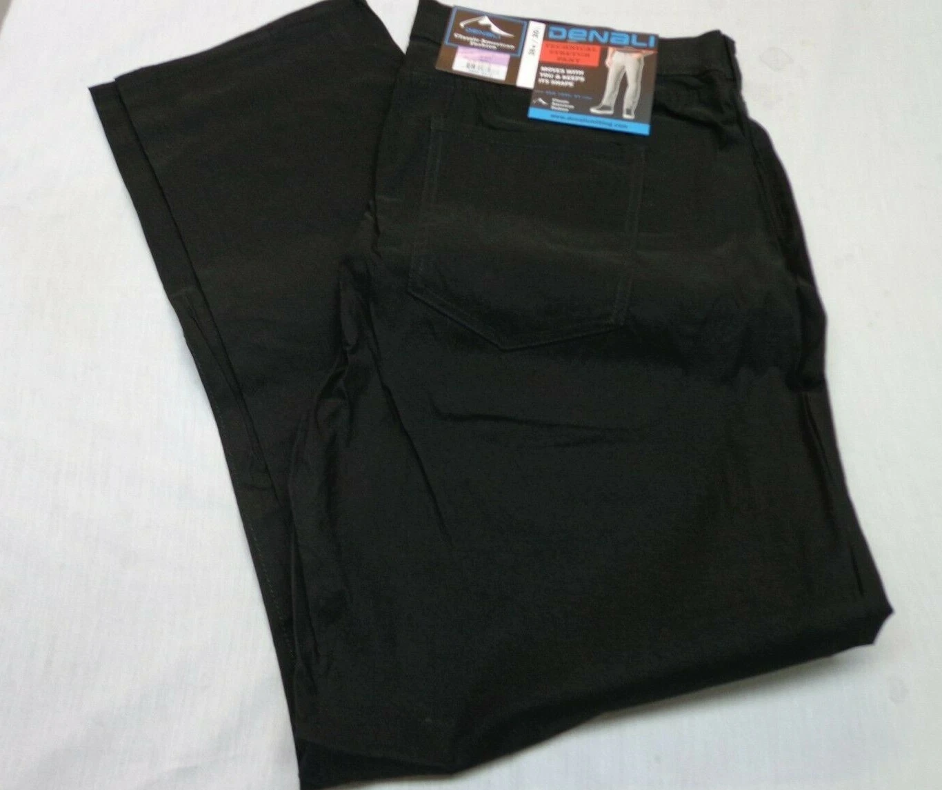DENALI Black Technical Stretch Pants NWT 38/30 MSRP $54