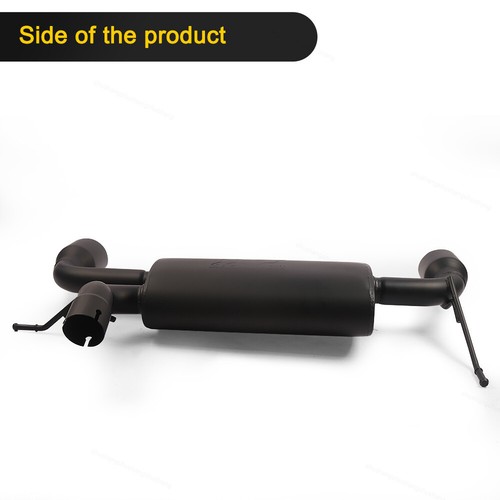 For 07-17 Jeep Wrangler JK 2/4DR Matte Black Dual CatBack Exhaust Muffler System - Picture 8 of 17