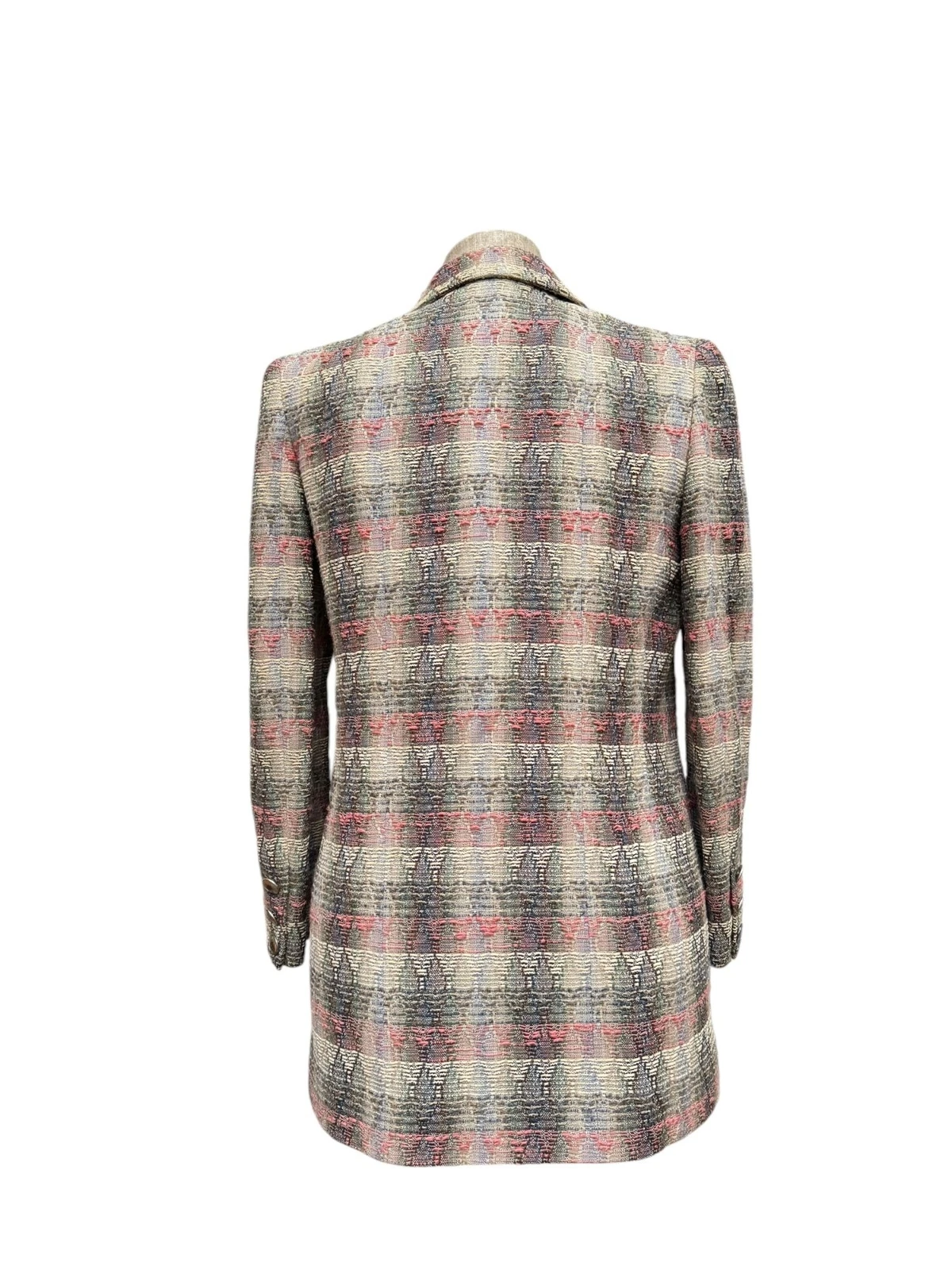 Giacca blazer Chanel by Karl Lagerfeld primavera 1998 beige tweed lana taglia 40 