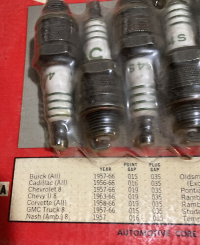 VINTAGE NOS TUNE IT RITE COMBINATION KIT SPARK PLUGS 1957-1966 TUNGSTEN TIPS - Picture 3 of 5