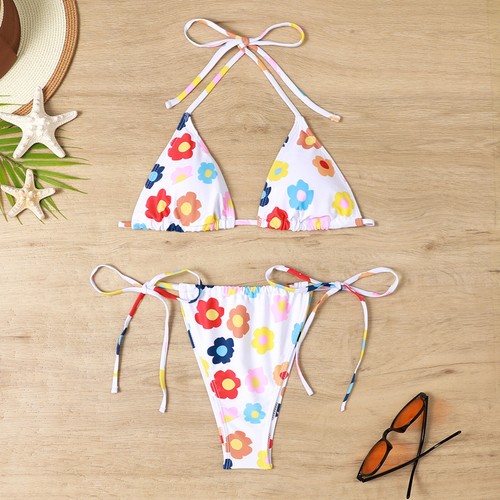 Neu Sexy Mini Bikini glänzend Damen brasilianisch G-String Set Tanga Bademode Badeanzüge - Bild 16 von 26