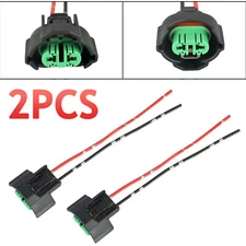 2x Wire Pigtail Female C H11 Two Harness Head Light Low Beam Bulb Plug Connector