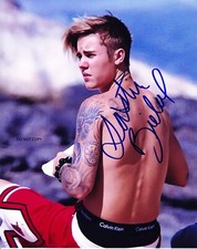 Foto reimpresión firmada autografiada por Justin Bieber 8x10 #2!