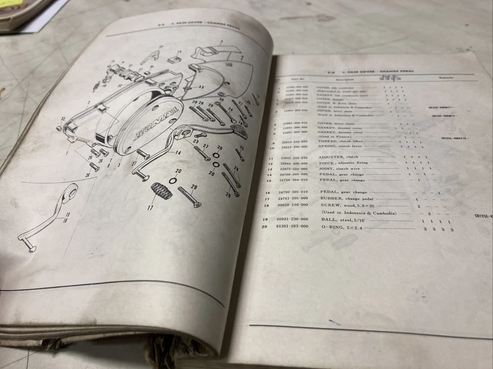 Honda CD125 CB125 CL125 K3 AK3 CB CD CL 125 Lista Catalogo Pezzo di Ricambio - Immagine 4 di 4