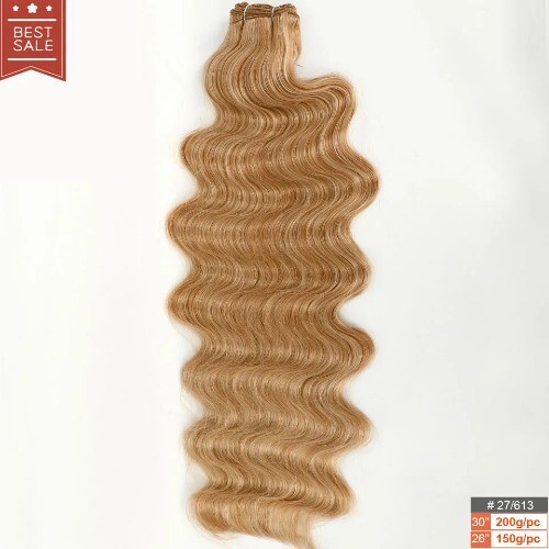 Brown Body Wave Ponytail Hair Bundles Soft Synthetic Hair Weave Hair Extensions - Bild 9 von 47