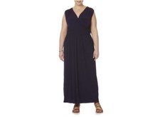 Simply Emma plus surplice neck knit sleeveless dress 3X USA