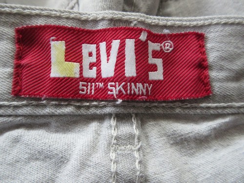 LEVIS 511 Skinny Boys 14 Regular Men's 27 X 27* Light Gray Cotton Denim Jeans - Picture 8 of 11
