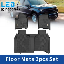 All Weather 3D Floor Mats for 2019-2025 Chevy Silverado GMC Sierra 1500 Crew Cab