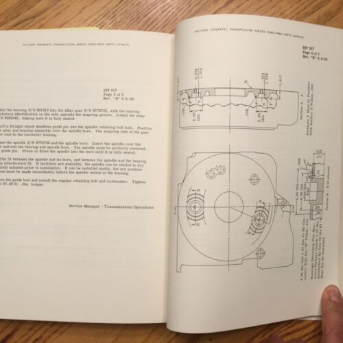 Allison Transmissions 5940 5960, 5900 SERIES PARTS CATALOG MANUAL GUIDE #SA1108J - Picture 3 of 3