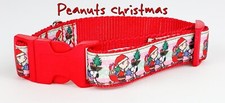Christmas dog collar handmade adjustable buckle 1" or 5/8" wide or leash