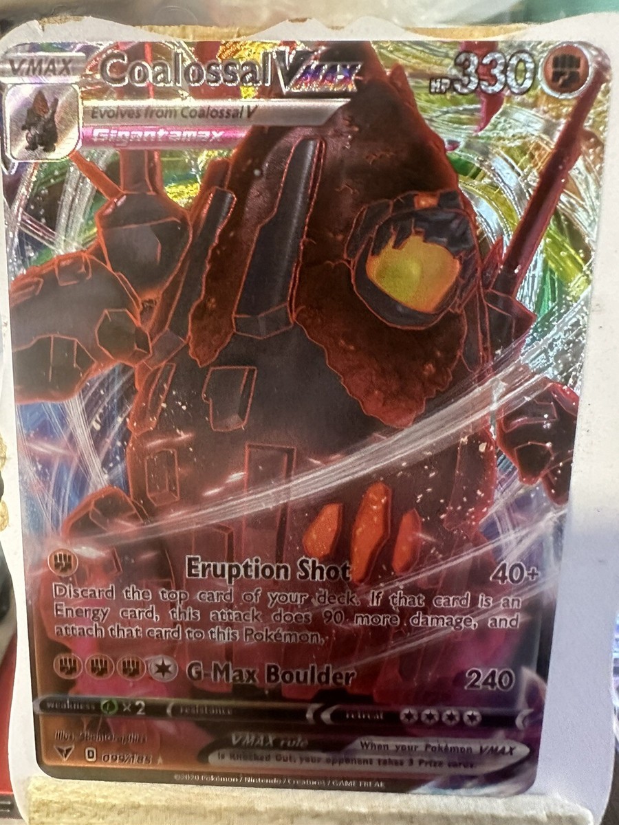 Coalossal VMAX Shiny Fan ArtHolo Card Limited EditionNew Back Coalossal VMAX Shiny Fan ArtHolo Card Limited EditionNew Back