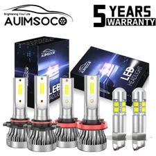 For Cadillac STS Base Sedan 4-Door 2005-2011 LED Headlight Fog Light Bulbs Combo