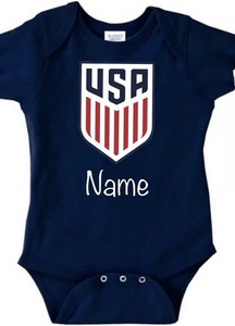 usa soccer baby onesie