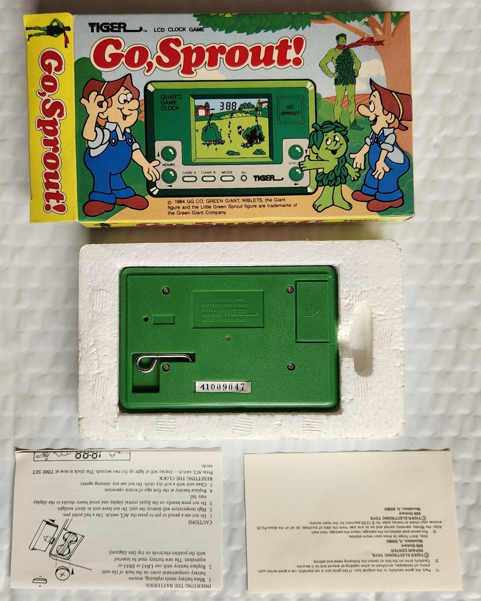 Tiger Electronics Vintage LCD Game Go Sprout Green Giant | eBay